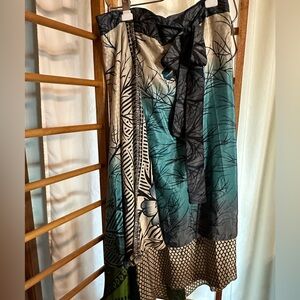 True Wrap Around Skirt Boho Hippie Layered Floral Tiered Neha Polyester